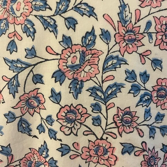 MADISON MATHEWS CHARLESTON DUTCH BLUE FLORAL LINED MAXI RUFFLE DRESS - Picture 10 of 12